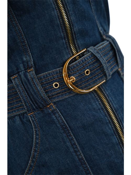 Tuta corta in denim con cintura Elisabetta Franchi | TJ36I51E2104